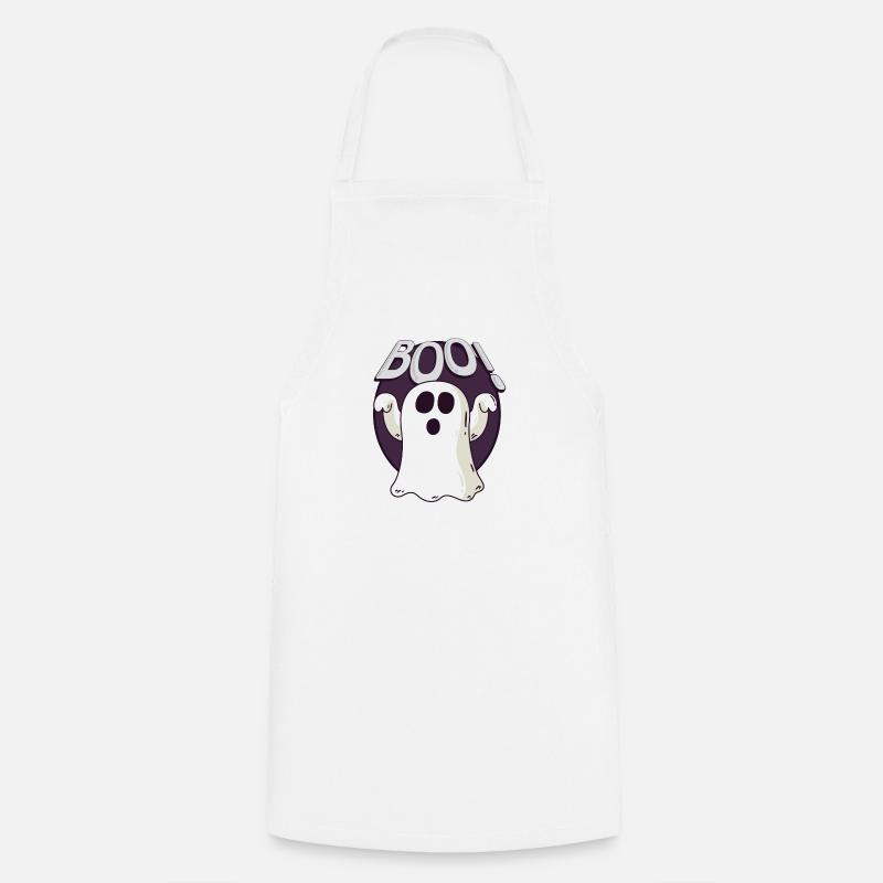 AM 04 halloween b - Cooking Apron - white