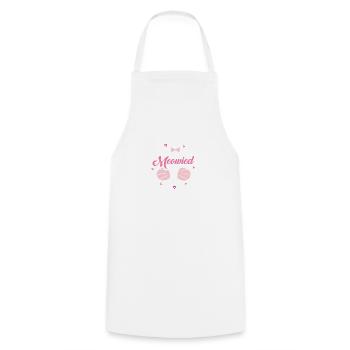 BRIDAL YOUNG GIRL PARTNER T-SHIRT FUNNY IDEA - Cooking Apron - white - Front - AI Model Male 185 dark (185cm)