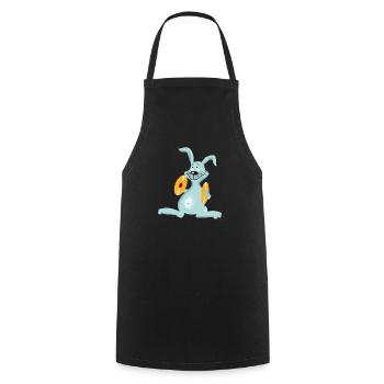 Hase häschen musik becken kinder geschenkidee - Kochschürze - Schwarz - Vorne - AI Model Male 185 dark (185cm)