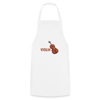 Eat Sleep Violin Repeat - Violon - Musique - Tablier de cuisine - blanc - Devant - AI Model Male 185 dark (185cm)