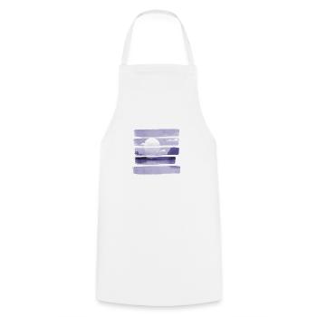 night sky - Cooking Apron - white - Front - AI Model Male 185 dark (185cm)