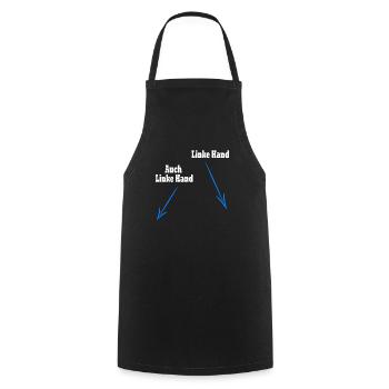 Two left hands - Cooking Apron - black - Front - AI Model Male 185 dark (185cm)