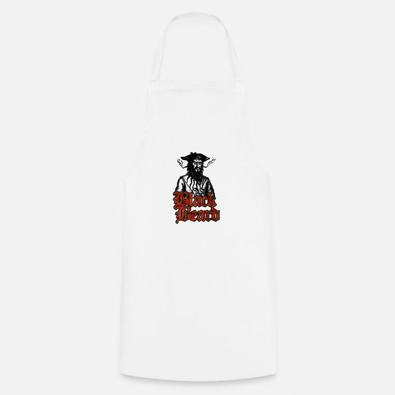 Pirate Blackbeard - Captain Blackbeard - Cooking Apron - white
