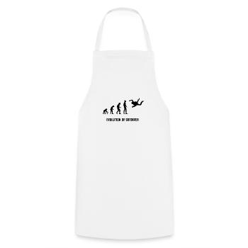 Evolution parachutist - Cooking Apron - white - Front - AI Model Male 185 dark (185cm)