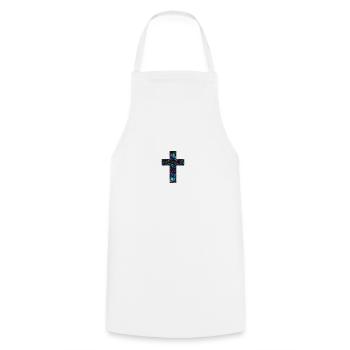 Kreuz Jesus Christus christliches Symbol Religion - Kochschürze - Weiß - Vorne - AI Model Male 185 dark (185cm)