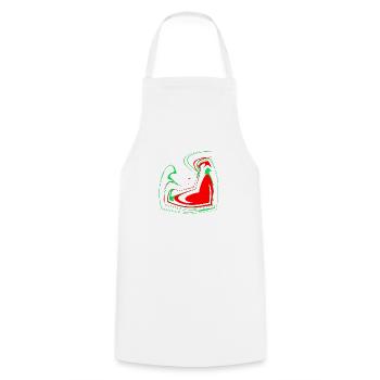 Herz Design cool grün rot Kunst Geschenk Idee - Kochschürze - Weiß - Vorne - AI Model Male 185 dark (185cm)