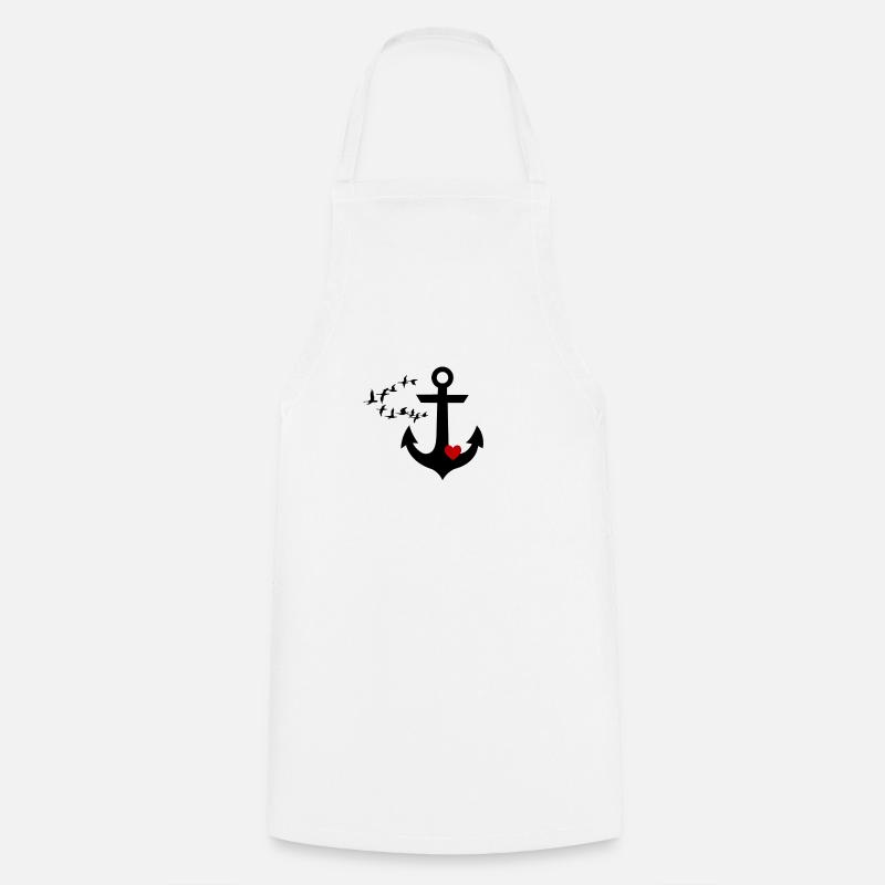 Anchor Love Gulls - Cooking Apron - white