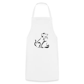 Dog & Cat - Cooking Apron - white - Front - AI Model Male 185 dark (185cm)