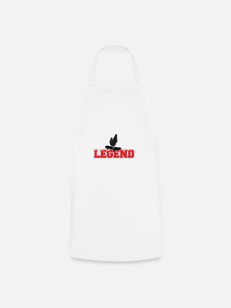 HUHN AUF SKATEBOARD LUSTIGES GESCHENK FÜR SKATER - Kochschürze - Weiß