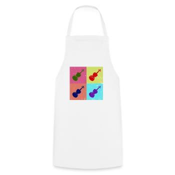 Violin Violin Gift Violinist Pop Art Music - Cooking Apron - white - Front - AI Model Male 185 dark (185cm)