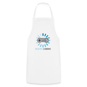 Chargement Joueur Bleu Vintage - Tablier de cuisine - blanc - Devant - AI Model Male 185 dark (185cm)