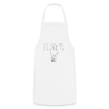 Je n'aime pas le métal J'aime ça Paroles Idée de cadeau - Tablier de cuisine - blanc - Devant - AI Model Male 185 dark (185cm)