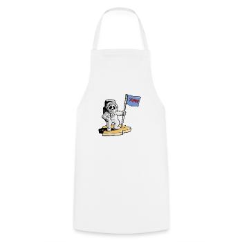 Panda Cosmonaut - Cooking Apron - white - Front - AI Model Male 185 dark (185cm)