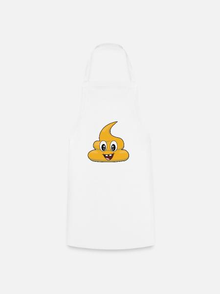 Poliertes Turd Logo - Kochschürze - Weiß