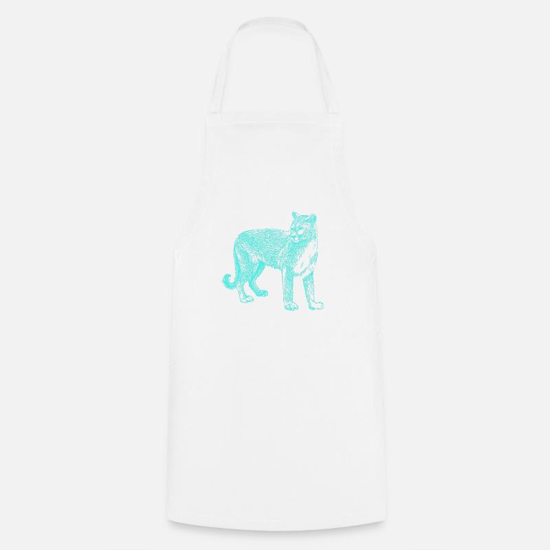 panthère - Tablier de cuisine - blanc