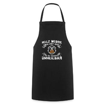 Bois Messie - Tablier de cuisine - noir - Devant - AI Model Male 185 dark (185cm)