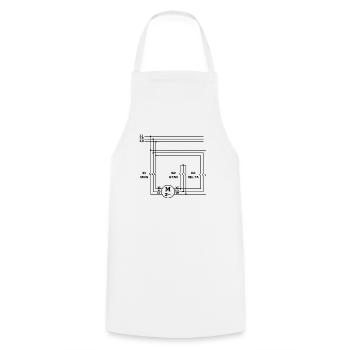 Circuit de triangle d'étoile de moteur d'électronique électrique - Tablier de cuisine - blanc - Devant - AI Model Male 185 dark (185cm)