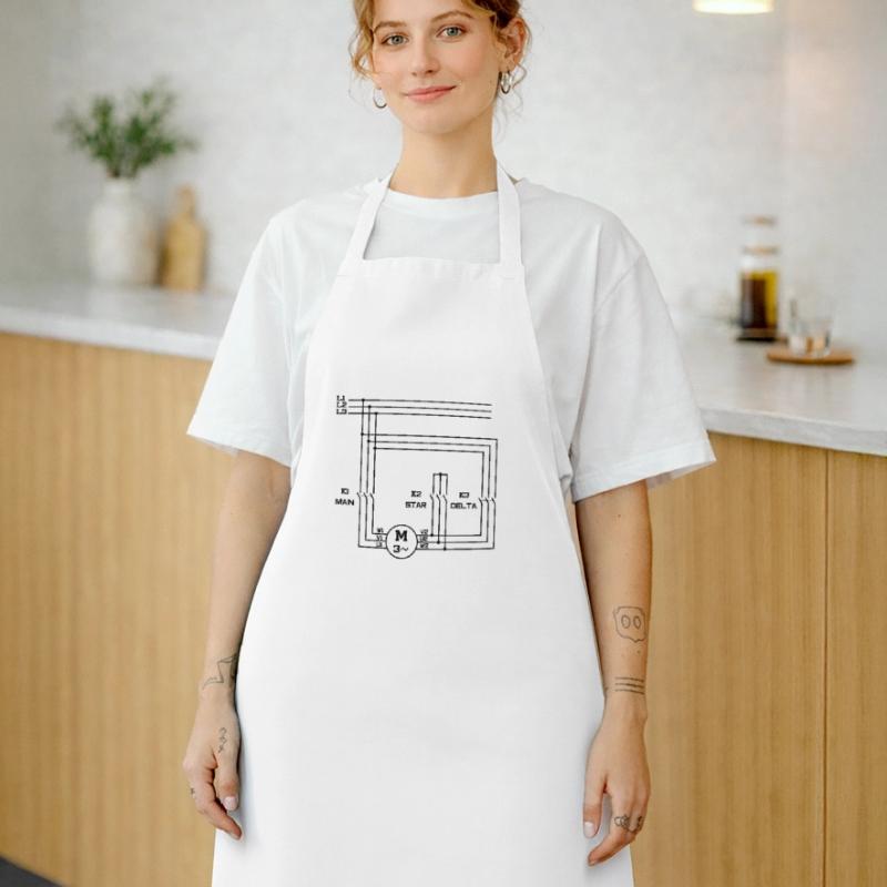Electric electronics engine star triangle circuit Cooking Apron