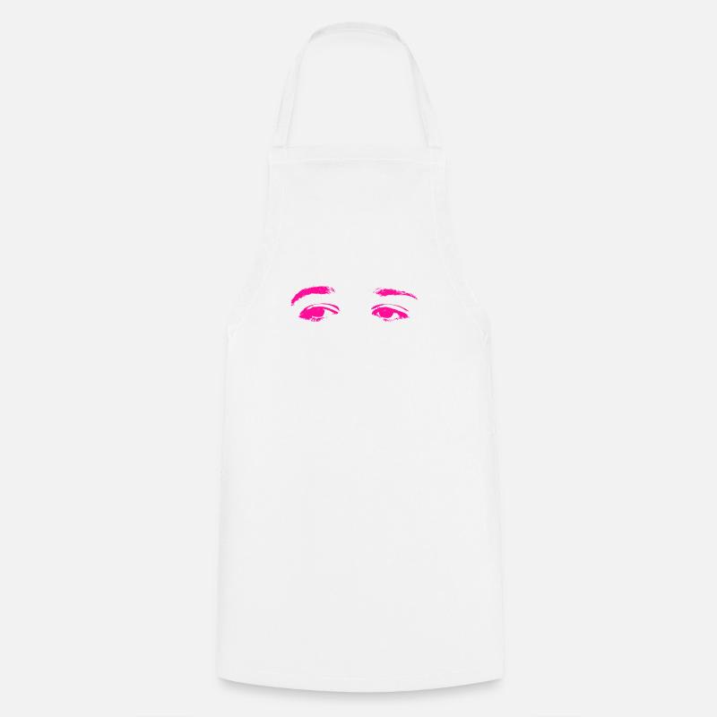 yeux roses - Tablier de cuisine - blanc