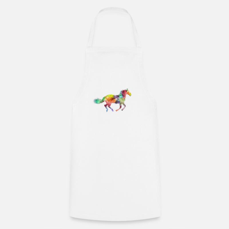 Cheval flou skitze - Tablier de cuisine - blanc