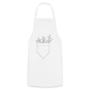 Plantes de poche - Tablier de cuisine - blanc - Devant - AI Model Male 185 dark (185cm)