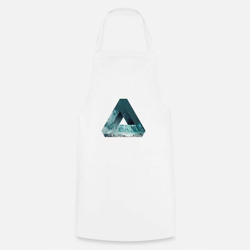 Triangle de Penrose Illusion d'optique mer et nature - Tablier de cuisine - blanc
