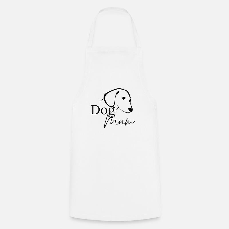 Dog Mum Head - Cooking Apron - white
