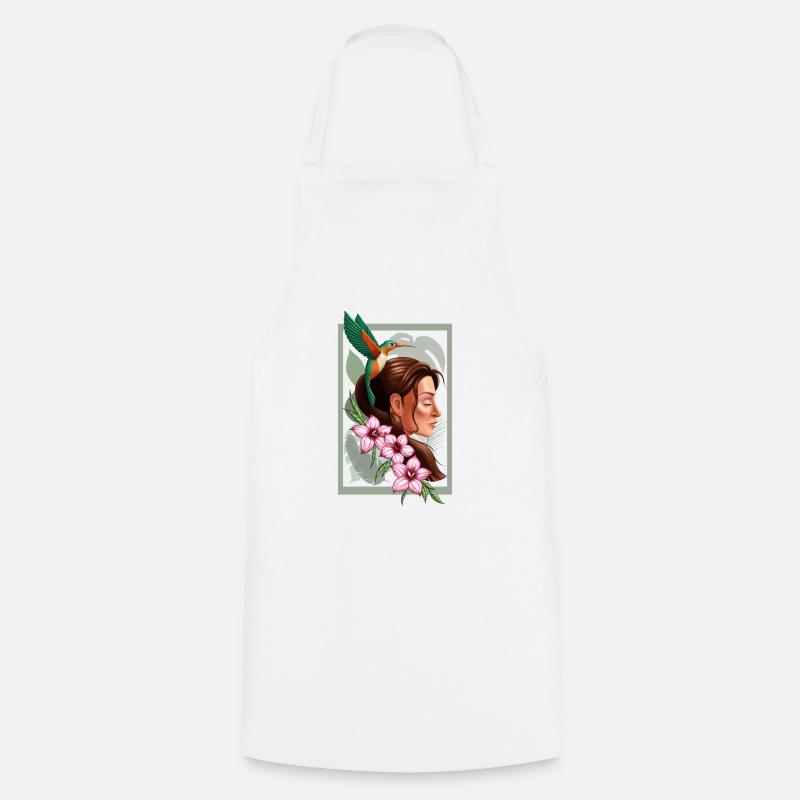 Mother Earth - Cooking Apron - white
