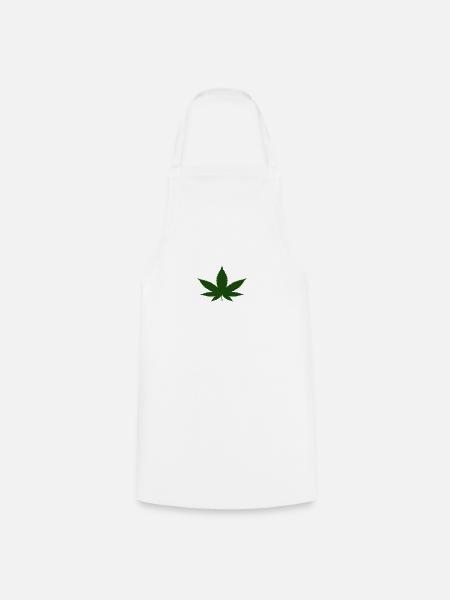 Marihuana - Kochschürze - Weiß