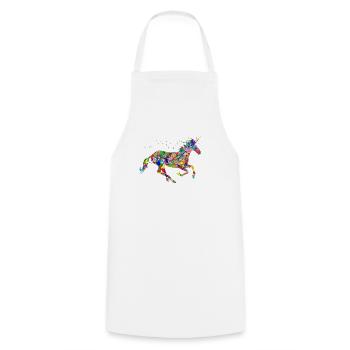 Licorne couleur cadeau idée cadeau - Tablier de cuisine - blanc - Devant - AI Model Male 185 dark (185cm)