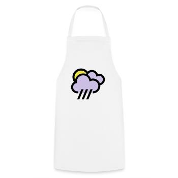 nuageux avec icône de chills icône météo - Tablier de cuisine - blanc - Devant - AI Model Male 185 dark (185cm)