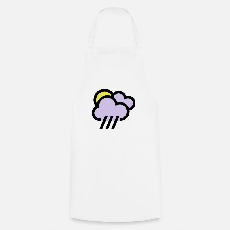 Rainy weather, bad weather, chill icon - Cooking Apron - white
