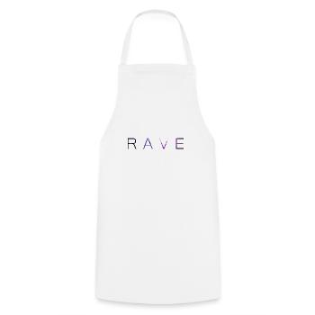 Rave Techno EDM Galaxy Stars Purple Lila - Cooking Apron - white - Front - AI Model Male 185 dark (185cm)