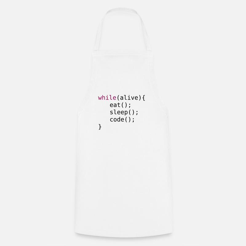 Lustiger Code Quellcode - Kochschürze - Weiß