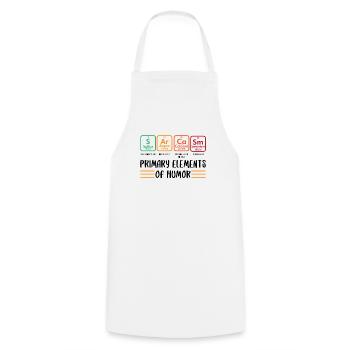 Primary Elements Of Humor - Cooking Apron - white - Front - AI Model Male 185 dark (185cm)