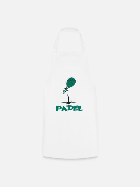 padel padel-tennis padeltennisspieler paddel padle - Kochschürze - Weiß
