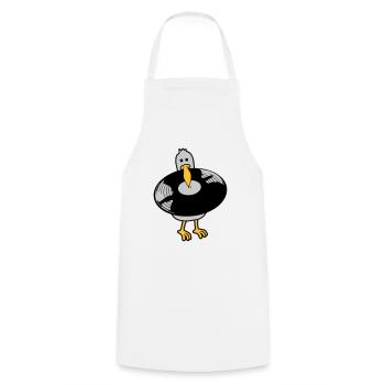 Party Seagull Disque vinyle - Tablier de cuisine - blanc - Devant - AI Model Male 185 dark (185cm)