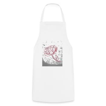 RoseDesign - Cooking Apron - white - Front - AI Model Male 185 dark (185cm)