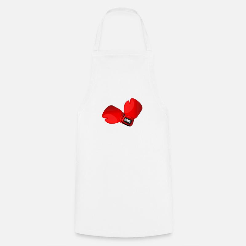 Gants de boxe - Tablier de cuisine - blanc