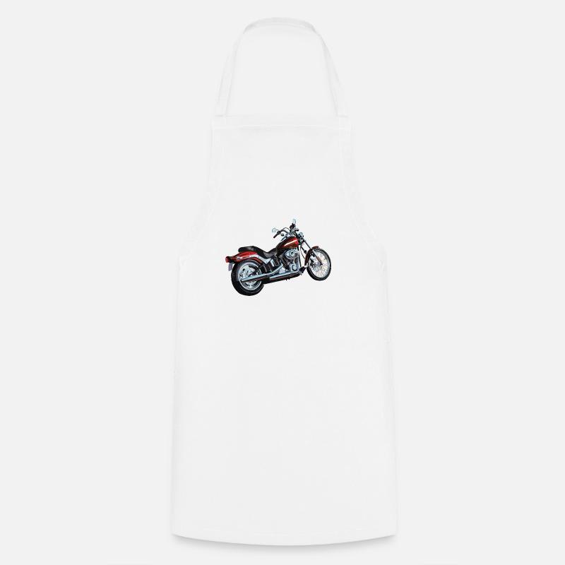 rotes Motorrad Geschenk Geschenkidee - Kochschürze - Weiß