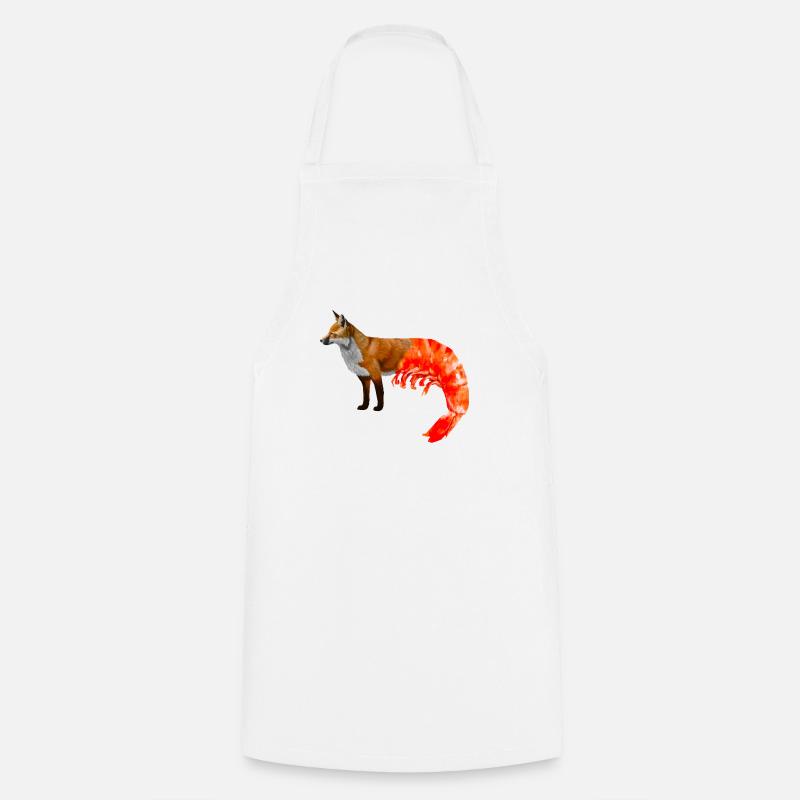 Fuchs-Shrimp-Mischung - Kochschürze - Weiß