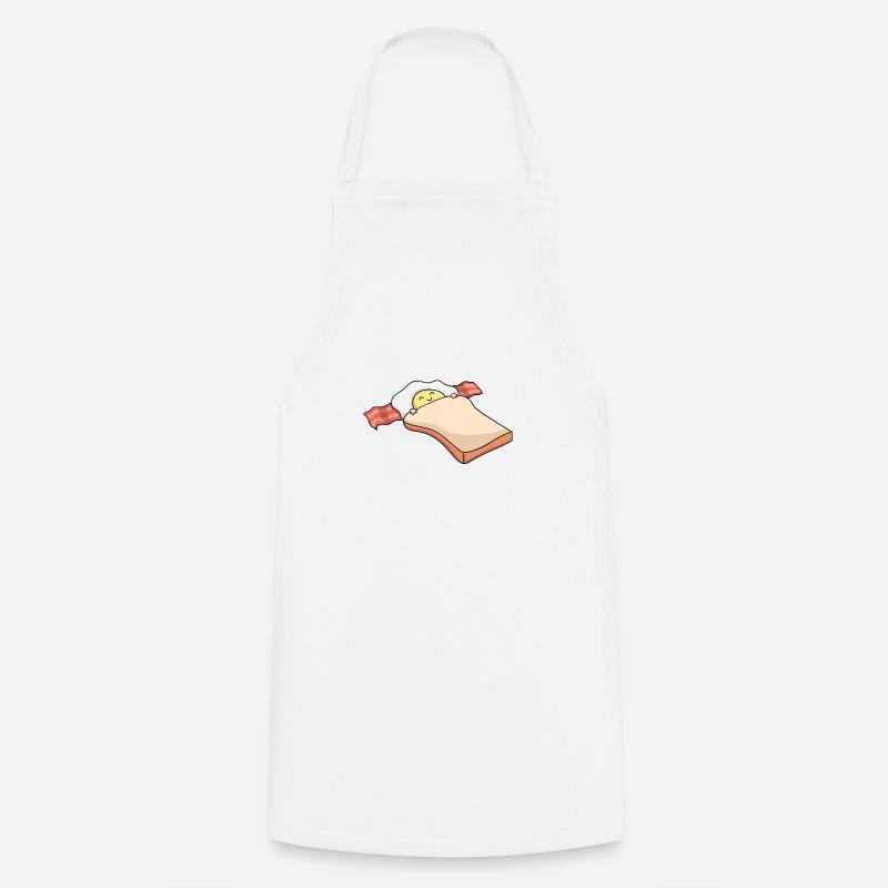 Breakfast - Breakfast - Bacon - Toast - Egg - Cooking Apron - white