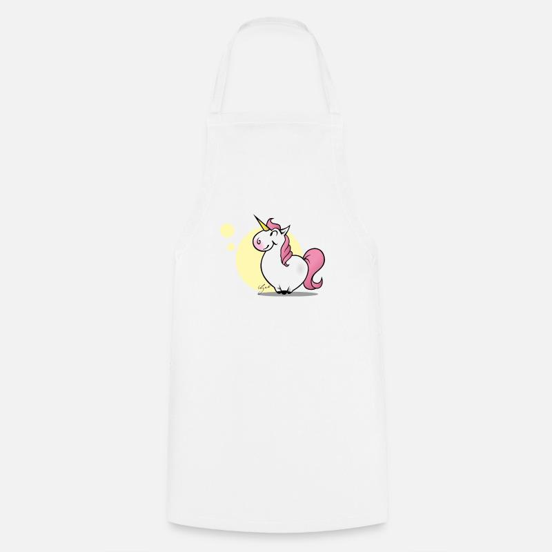 Licorne - Tablier de cuisine - blanc