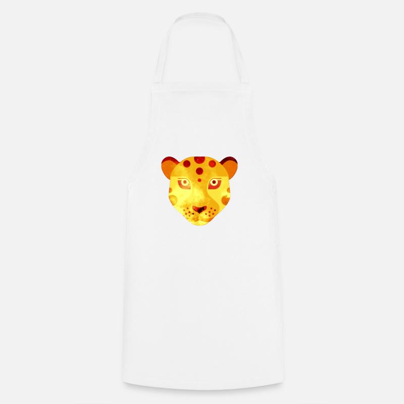 Leopard - Kochschürze - Weiß