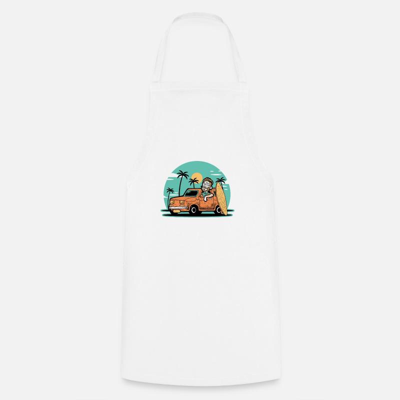 Hipster surfer - Cooking Apron - white