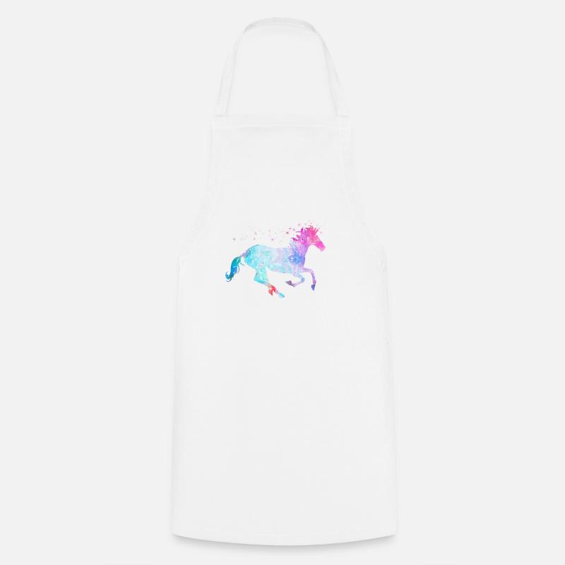 Unicorn with glitter - Cooking Apron - white