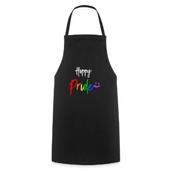 Bonne Pride LGBT Gay Pride - Tablier de cuisine - noir - Devant - AI Model Male 185 dark (185cm)