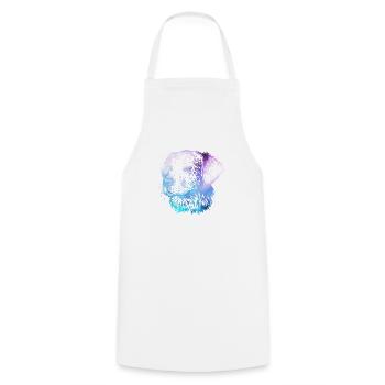 Galaxy silhouette de chien abstrait - Tablier de cuisine - blanc - Devant - AI Model Male 185 dark (185cm)