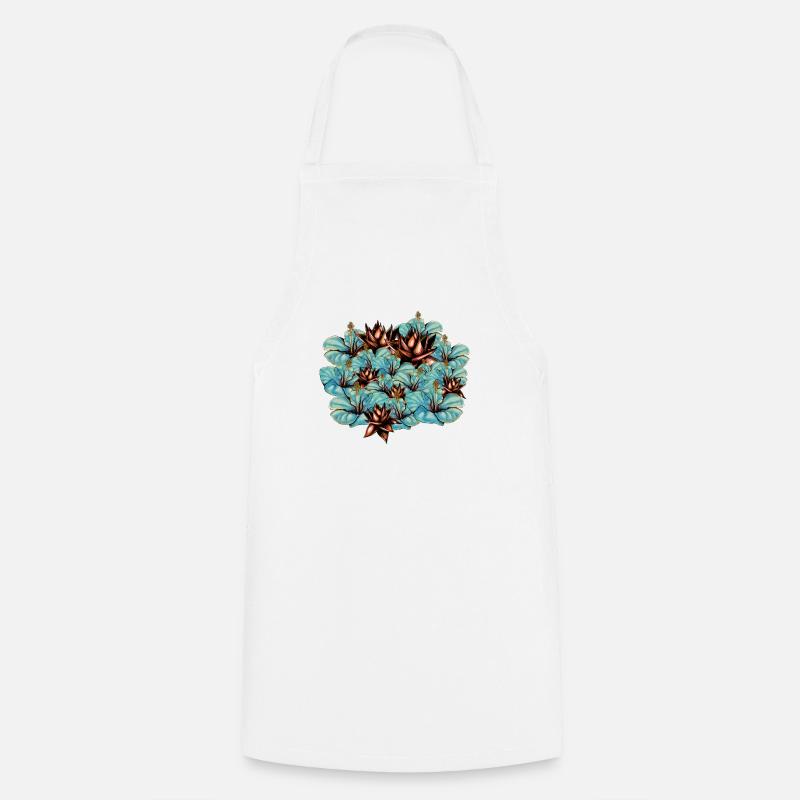 Flowers - Cooking Apron - white