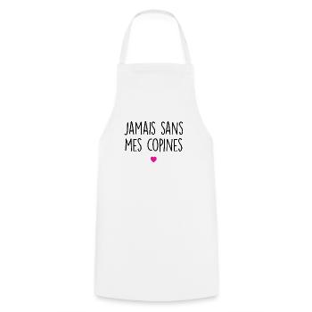 jamais sans mes copines - Tablier de cuisine - blanc - Devant - AI Model Male 185 dark (185cm)